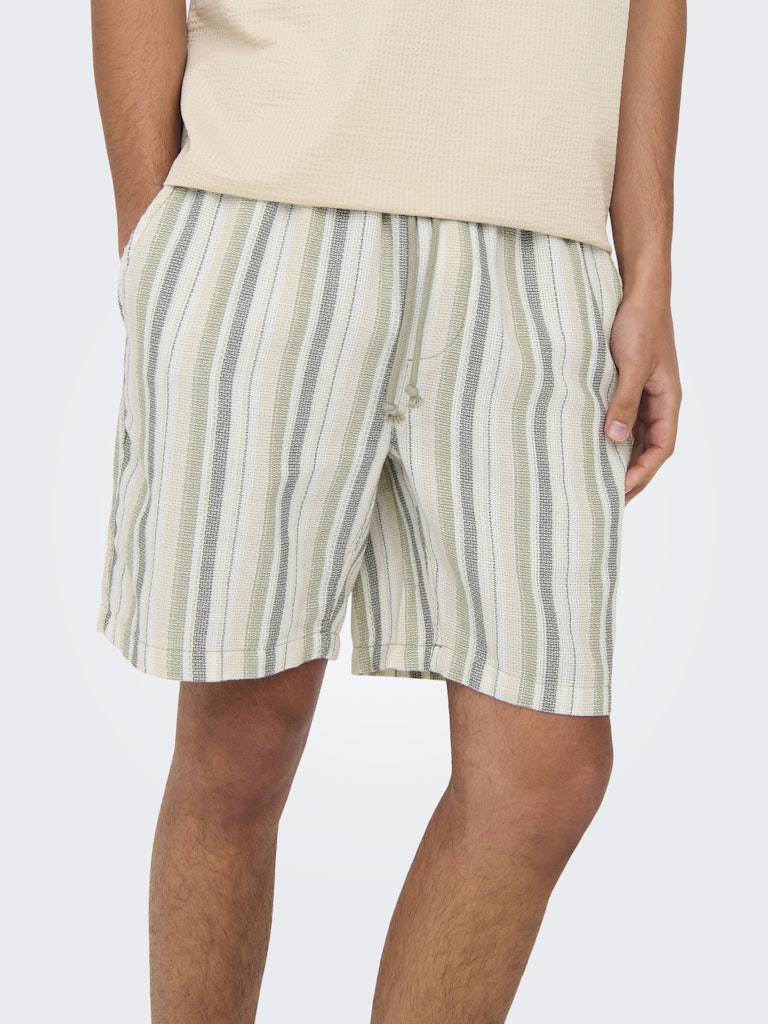 ONSTREV LIFE REG STRUC STRIPE SHORTS - Seagrass