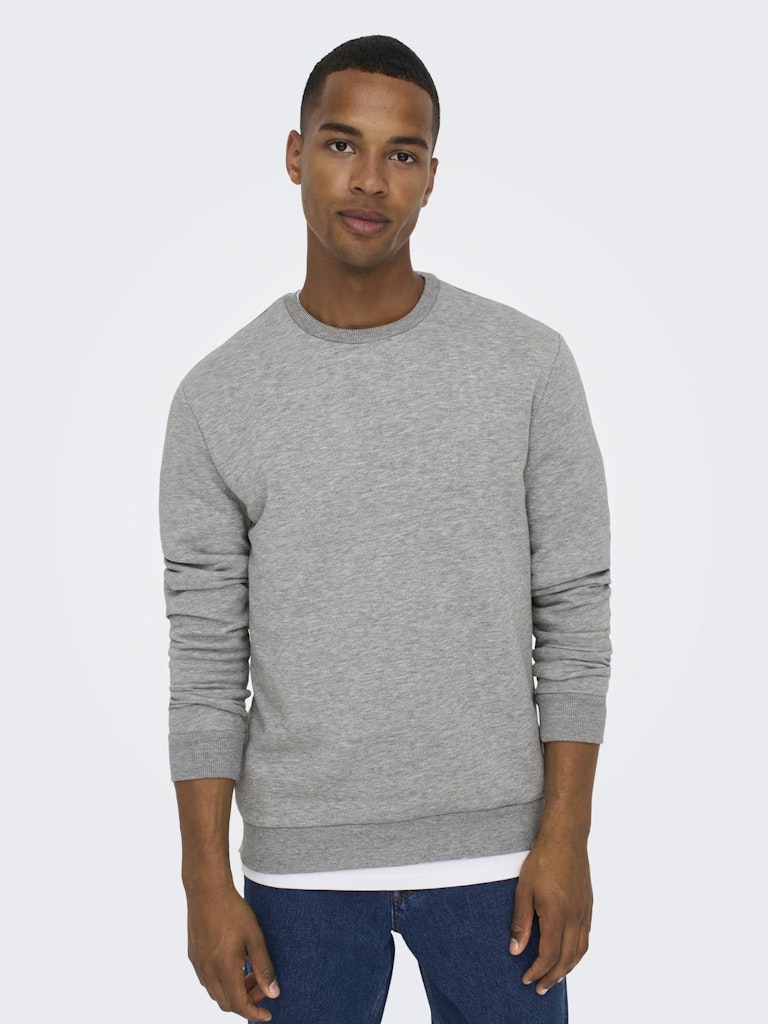 ONSCERES CREW NECK - Light Grey Melange
