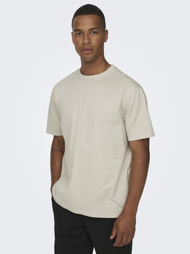ONSFRED LIFE RLX SS TEE - Silver Lining