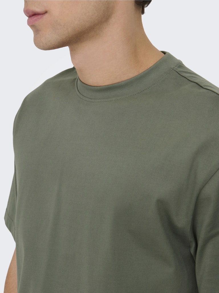 ONSFRED LIFE RLX SS TEE - Castor Gray