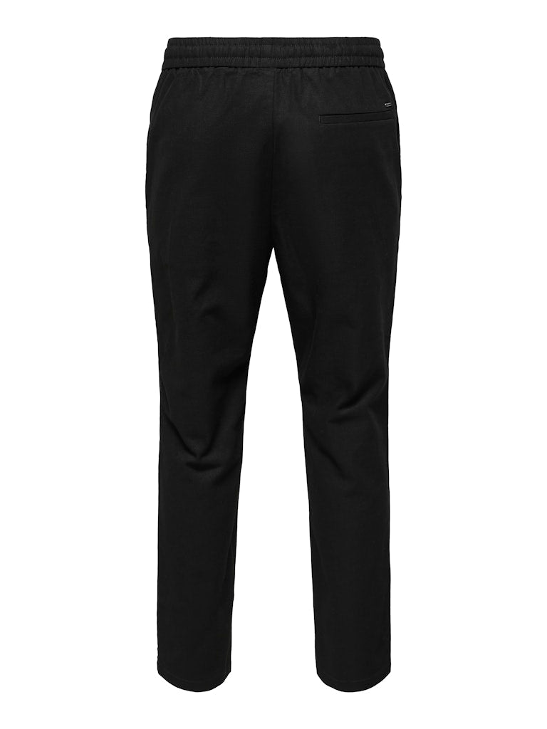 ONSLINUS CROP 0007 COT LIN PANT - Black