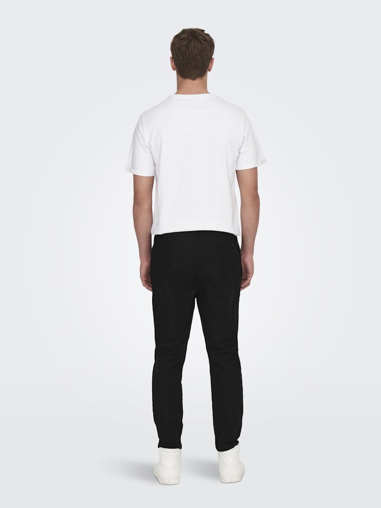 ONSLINUS CROP 0007 COT LIN PANT - Black