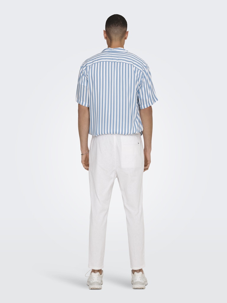 ONSLINUS CROP 0007 COT LIN PANT - Bright White