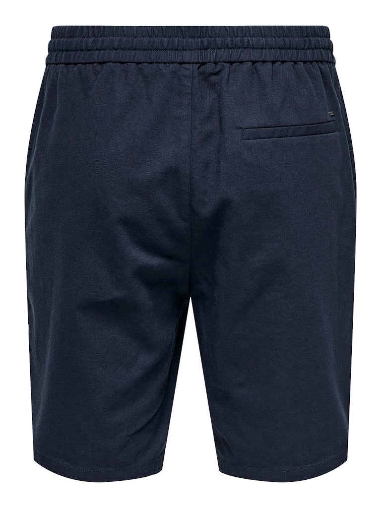 ONSLINUS 0007 COT LIN SHORTS - Dark Navy