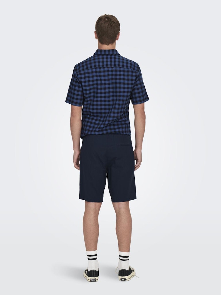 ONSLINUS 0007 COT LIN SHORTS - Dark Navy