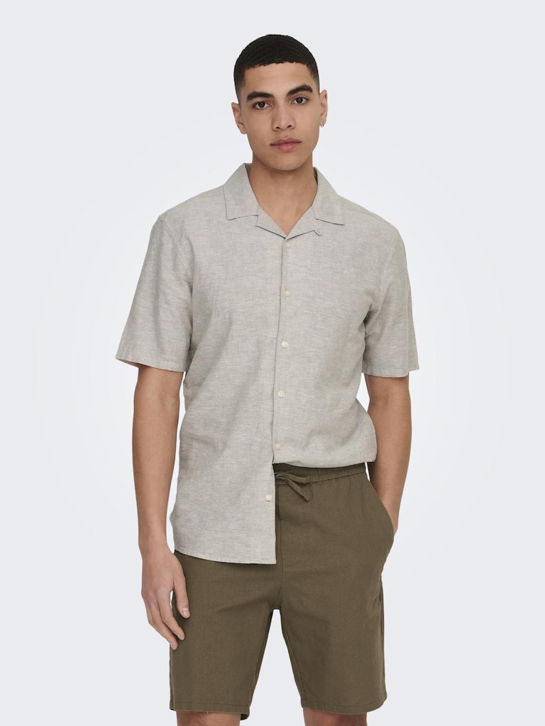ONSCAIDEN LIFE SS SOLID RESORT LINEN - Chinchilla