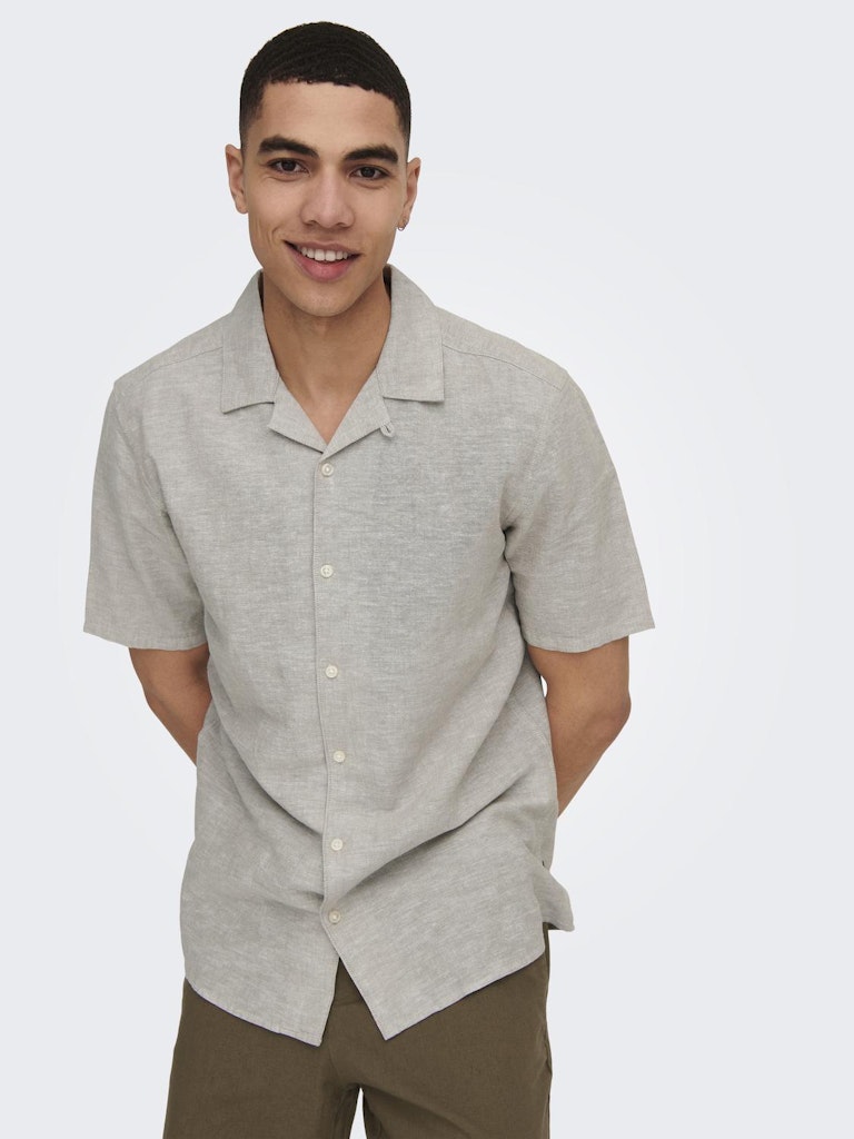 ONSCAIDEN LIFE SS SOLID RESORT LINEN - Chinchilla