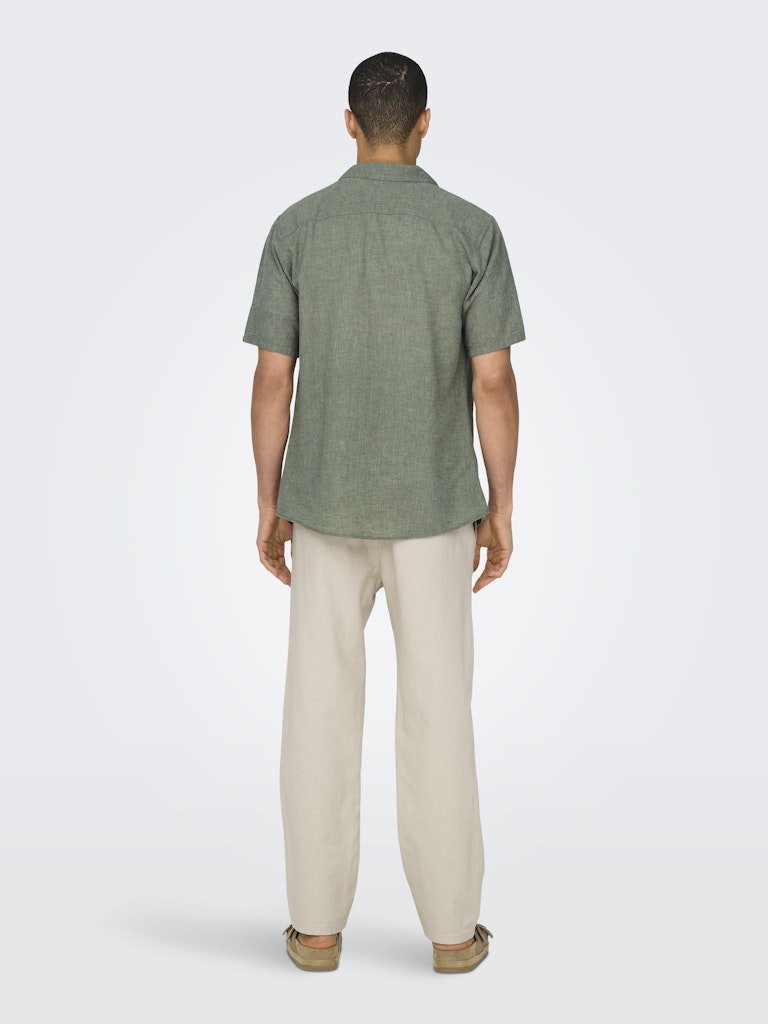 ONSCAIDEN LIFE SS SOLID RESORT LINEN - Swamp