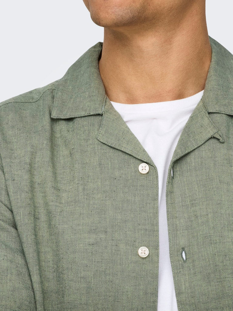 ONSCAIDEN LIFE SS SOLID RESORT LINEN - Swamp