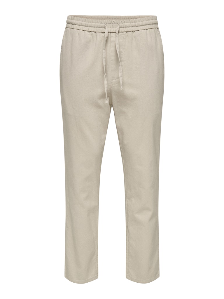 ONSLINUS CROP 0007 COT LIN PANT -Silver Lining