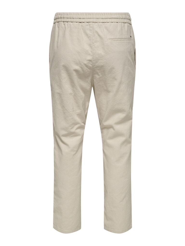 ONSLINUS CROP 0007 COT LIN PANT -Silver Lining