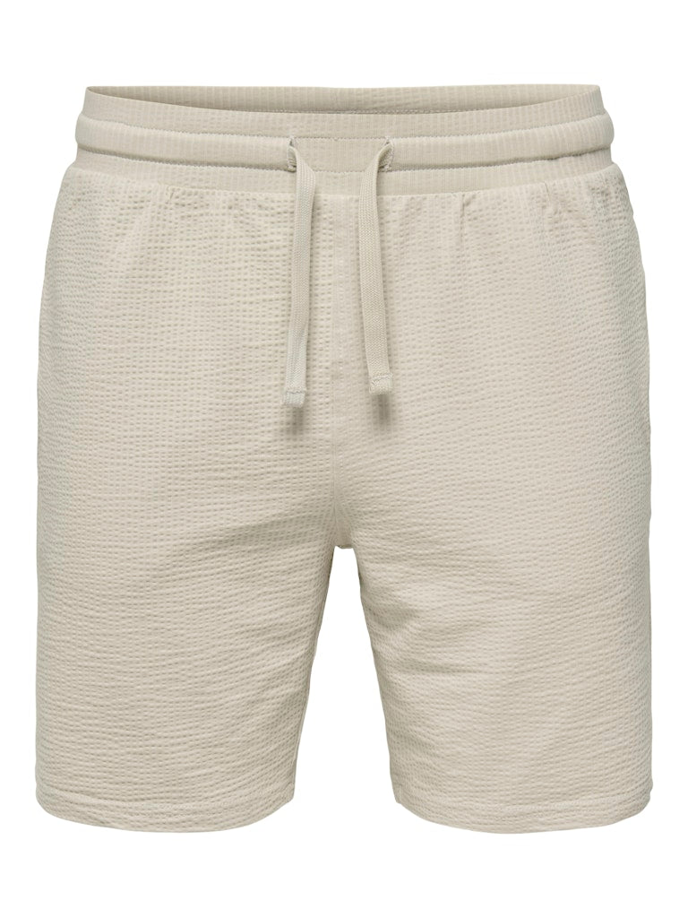 ONSKIAN REG SEERSUCKER SHORTS - Silver Lining