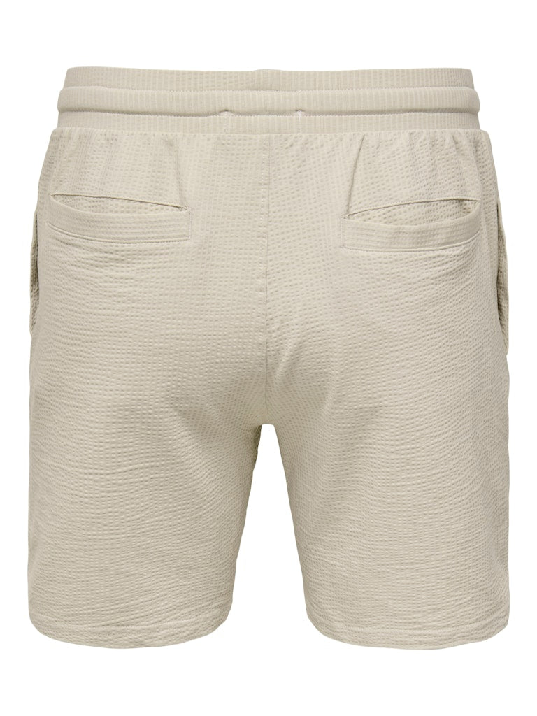 ONSKIAN REG SEERSUCKER SHORTS - Silver Lining