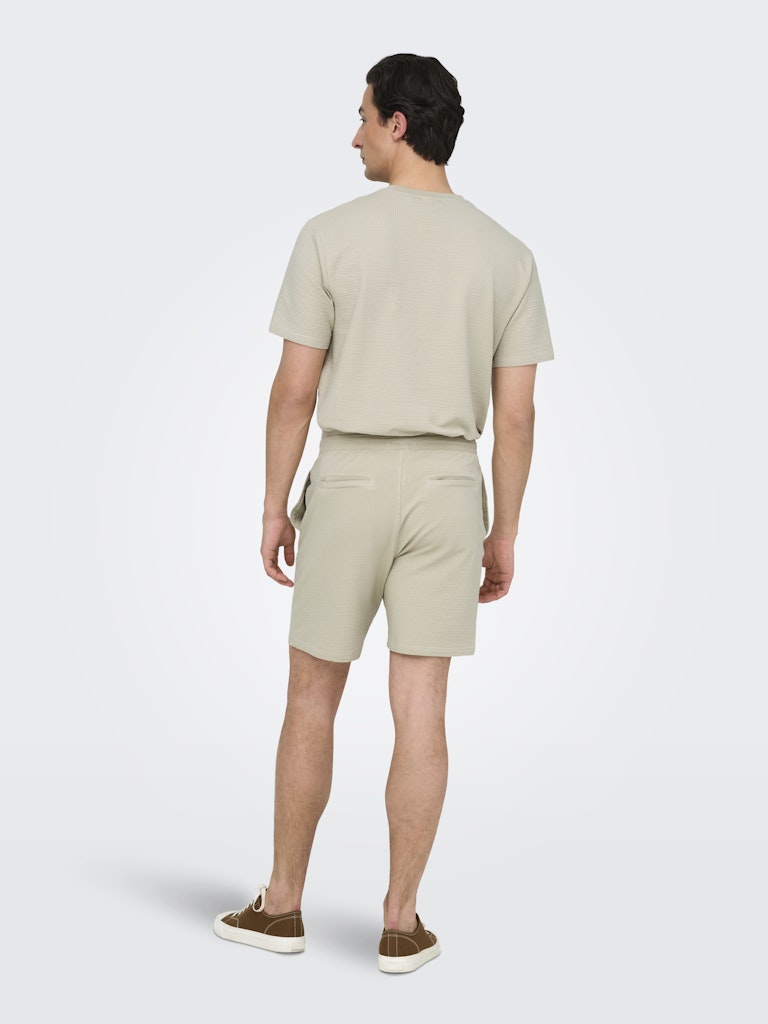 ONSKIAN REG SEERSUCKER SHORTS - Silver Lining