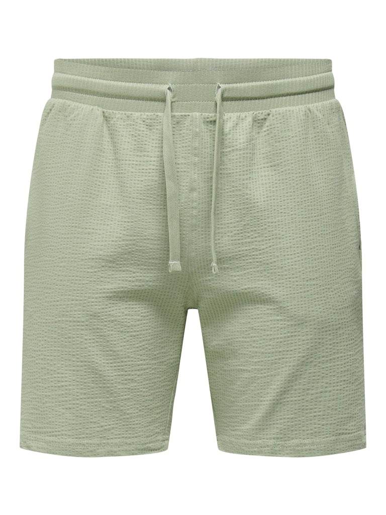 ONSKIAN REG SEERSUCKER SHORTS - Seagrass
