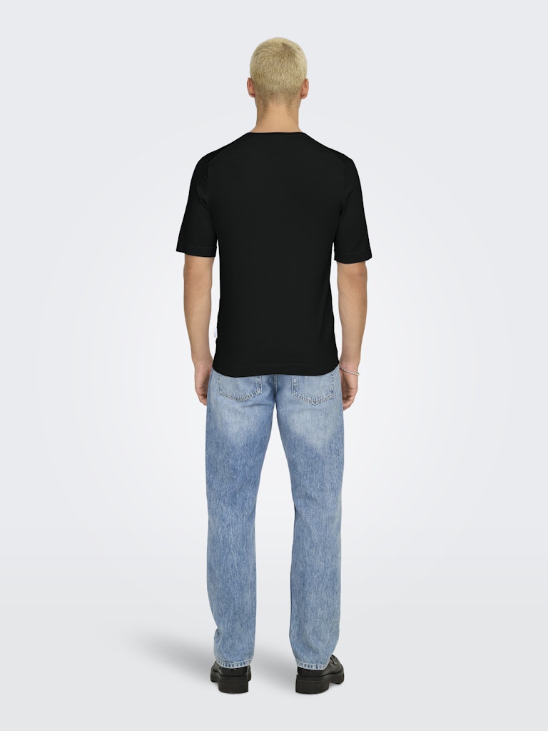 ONSWYLER LIFE REG 14 SS KNIT - Black