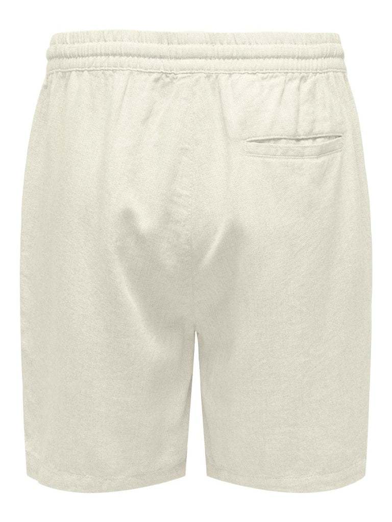 ONSTEL VISC LIN SHORTS 0075 - White