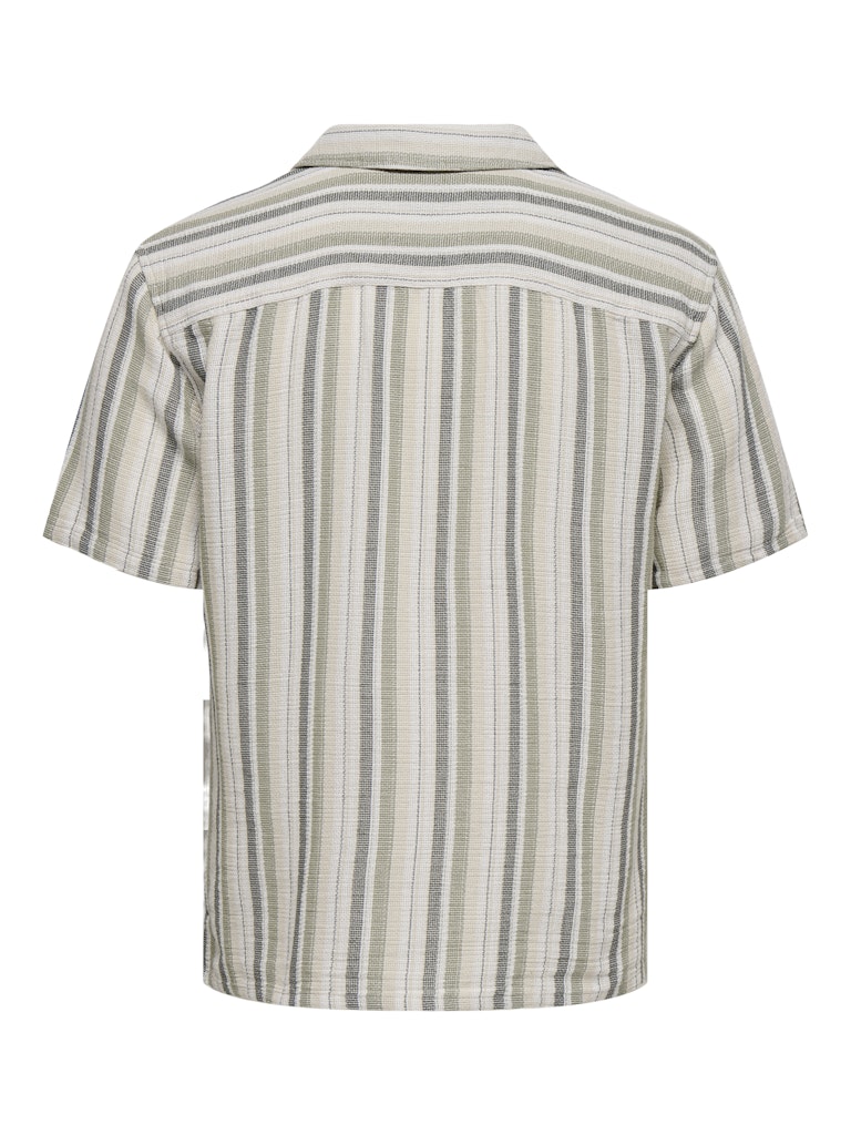 ONSTREV LIFE REG STRIPE SS SHIRT - Seagrass