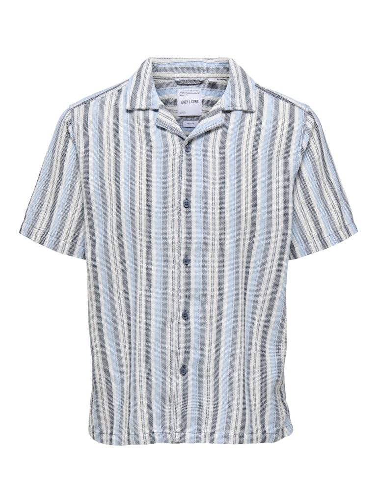 ONSTREV LIFE REG STRIPE SS SHIRT - Vintage Indigo