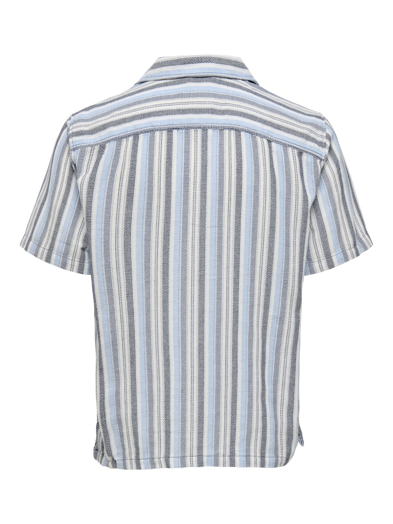 ONSTREV LIFE REG STRIPE SS SHIRT - Vintage Indigo