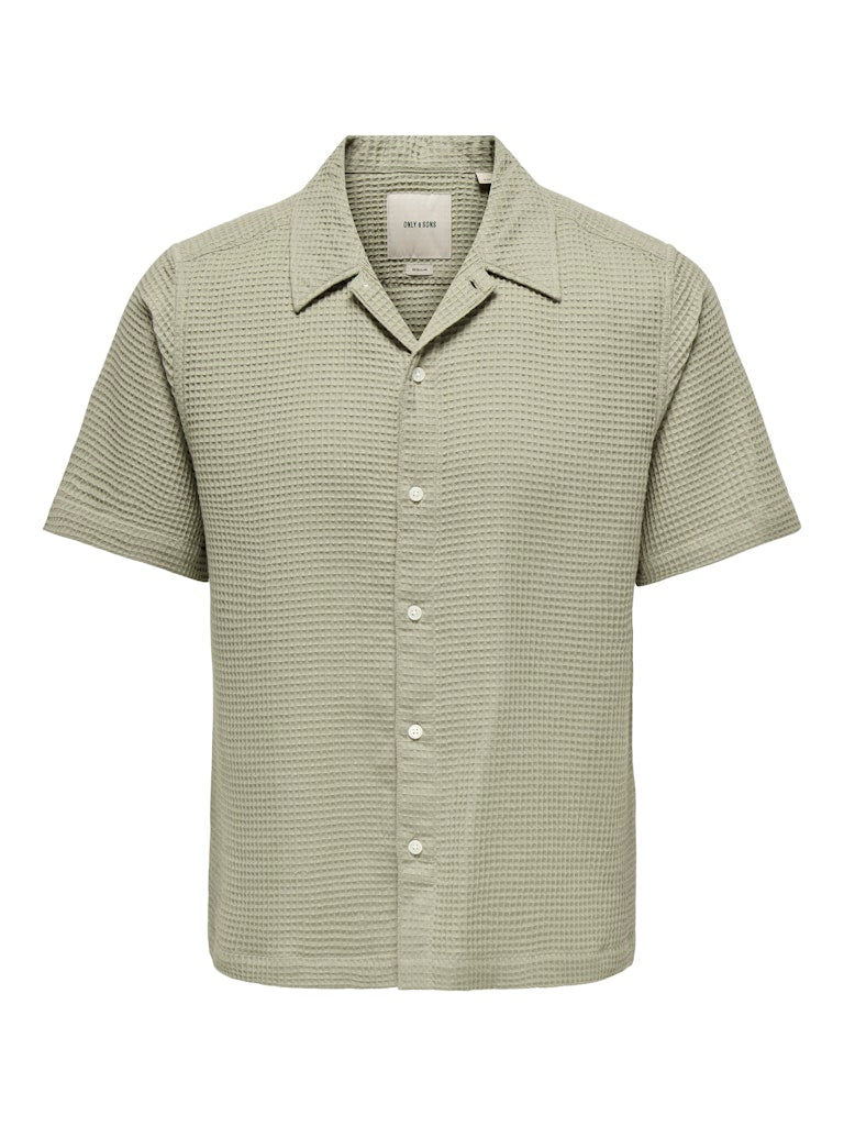 ONSSAVIER WAFFLE SS SHIRT - Laurel Oak