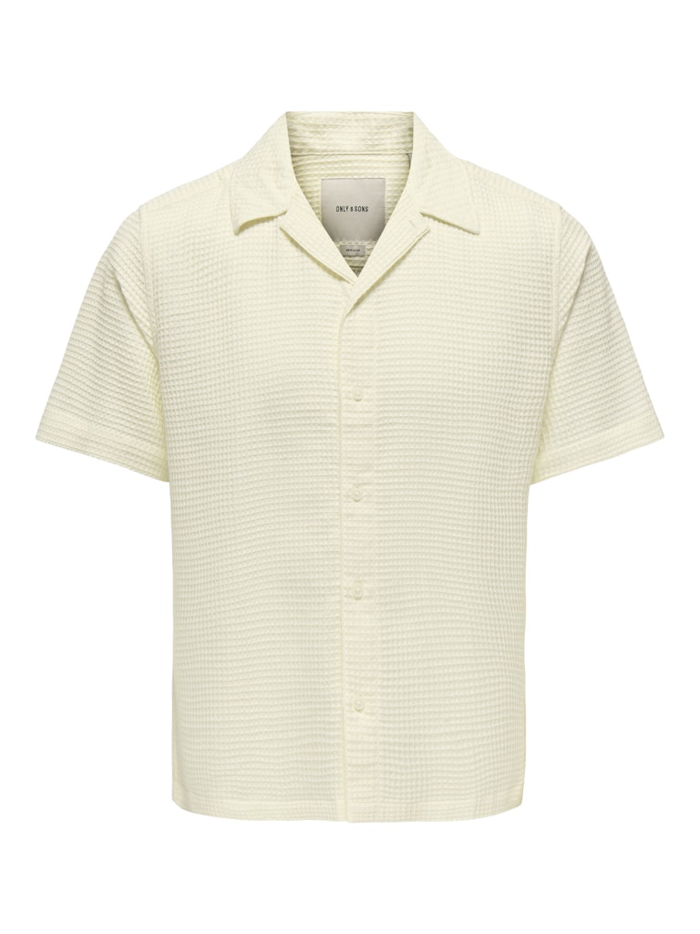 ONSSAVIER WAFFLE SS SHIRT - Antique White