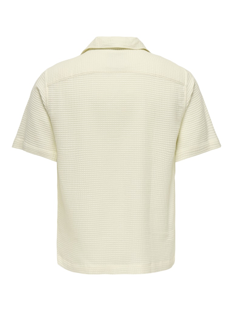 ONSSAVIER WAFFLE SS SHIRT - Antique White