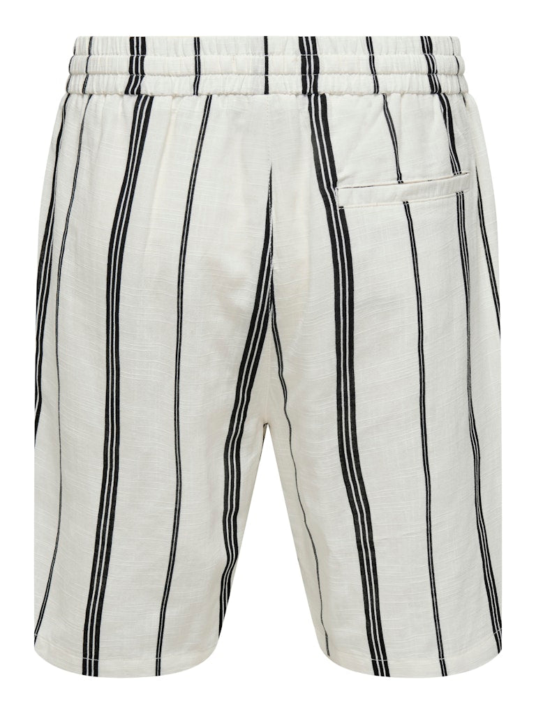 ONSTINUS STEPAN SHORTS - Cloud Dancer/Black