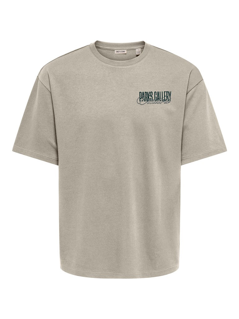 ONSPARKS GALLERY AIR BOXY SS TEE - Silver Lining