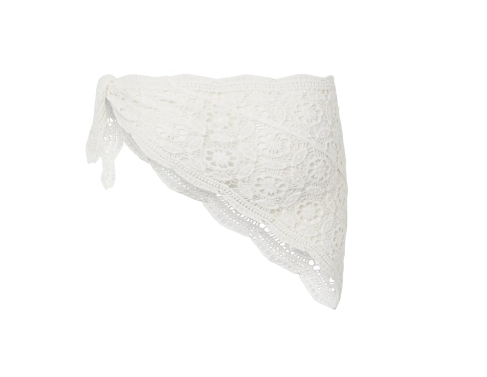 PCMANILLA TRIANGLE SCARF - Bright White