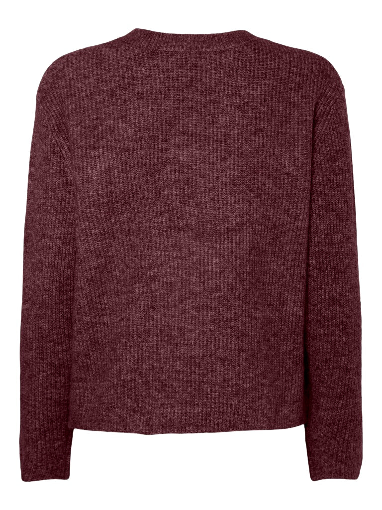 PCSILLY LS REV TIE KNIT - Tawny Port