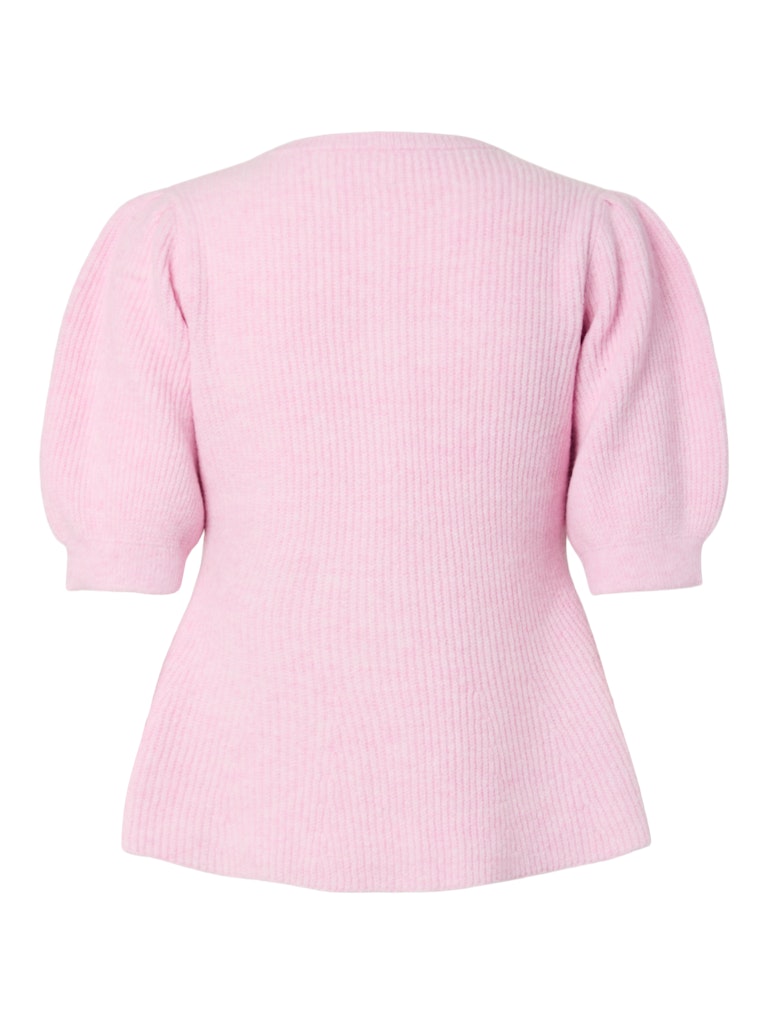 PCSILLY SS PUFF KNIT CARDIGAN - Roseate Spoonbill