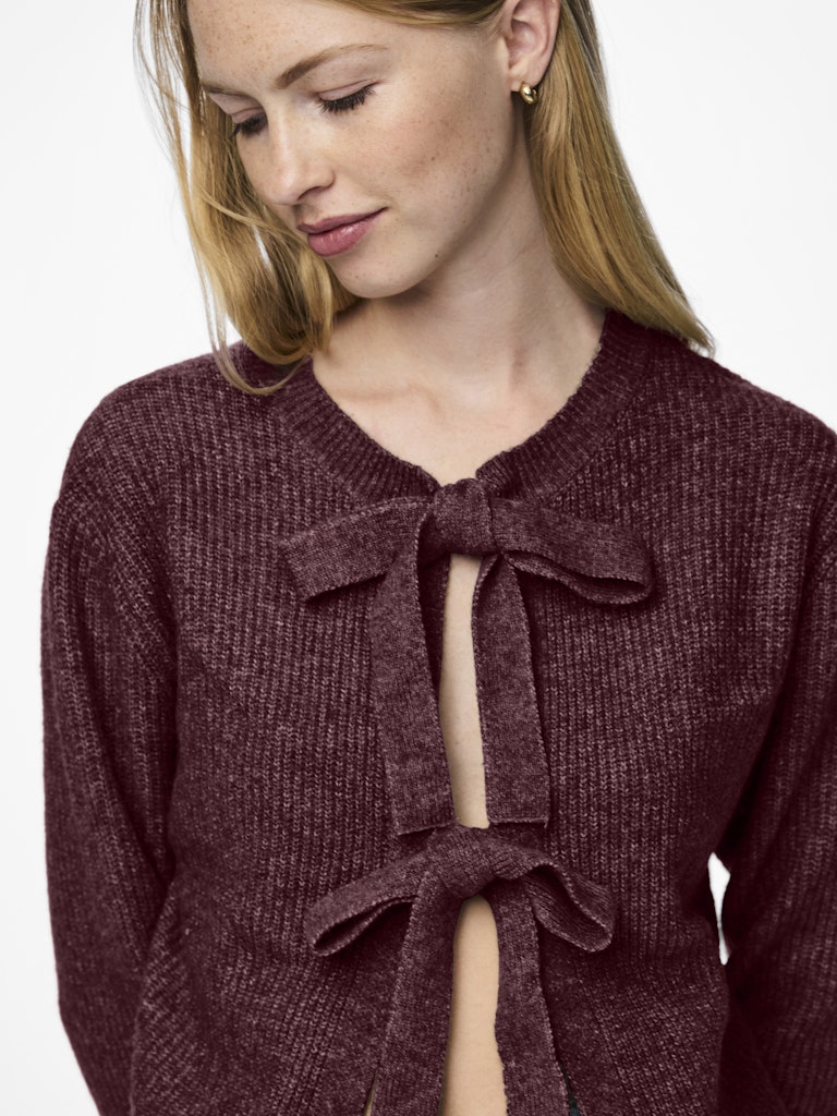 PCSILLY LS REV TIE KNIT - Tawny Port