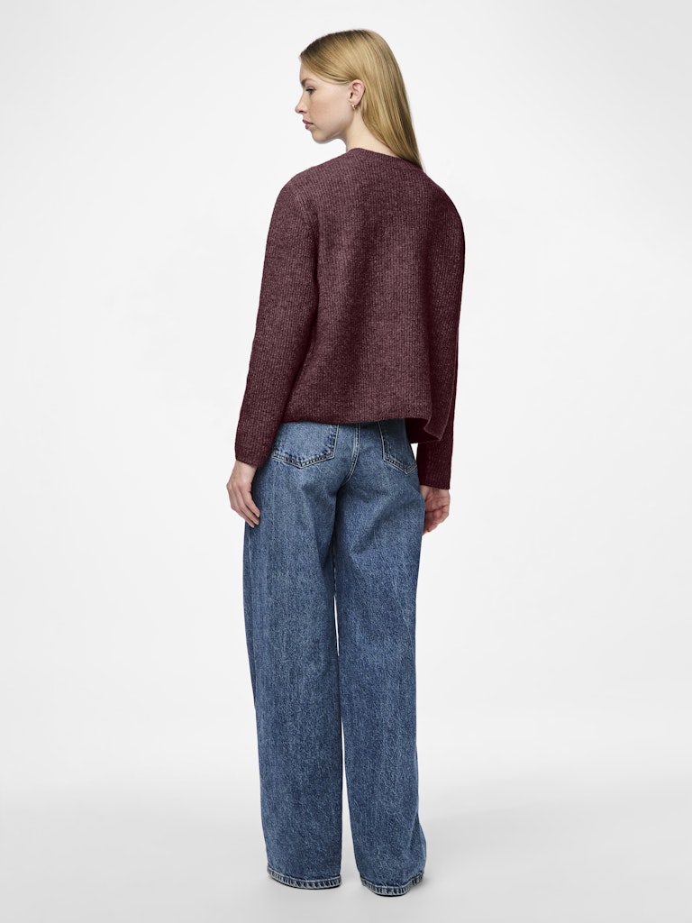 PCSILLY LS REV TIE KNIT - Tawny Port