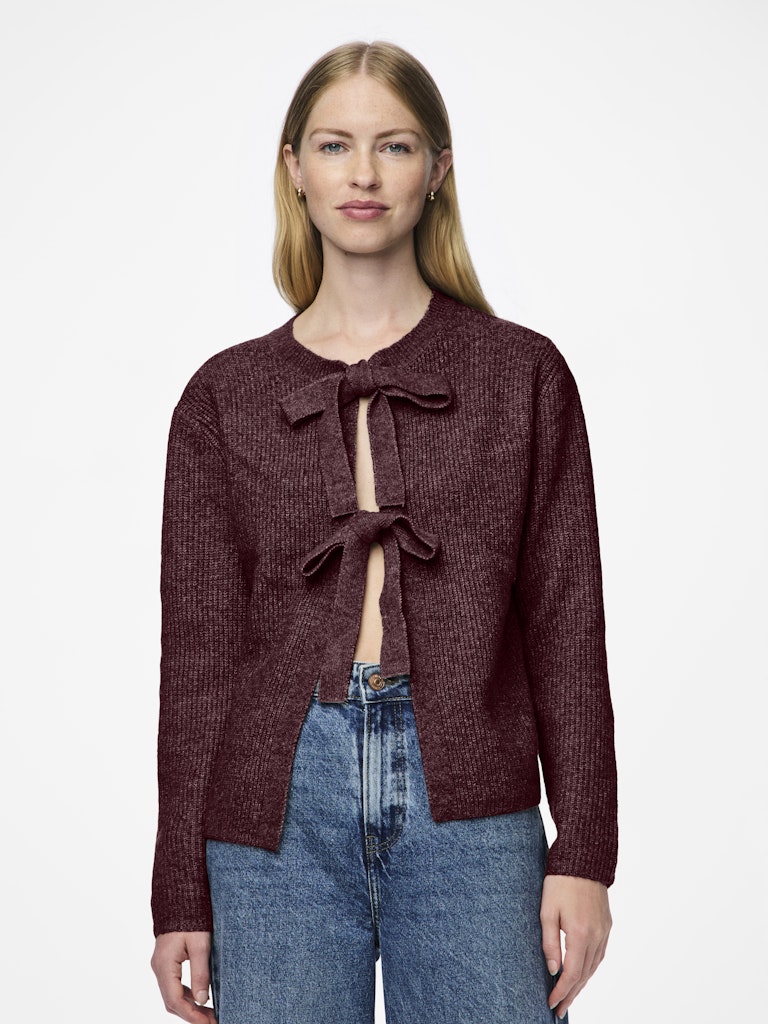 PCSILLY LS REV TIE KNIT - Tawny Port