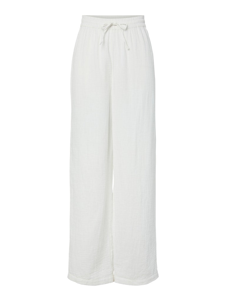 PCSASTINA HW WIDE PANTS - Cloud Dancer
