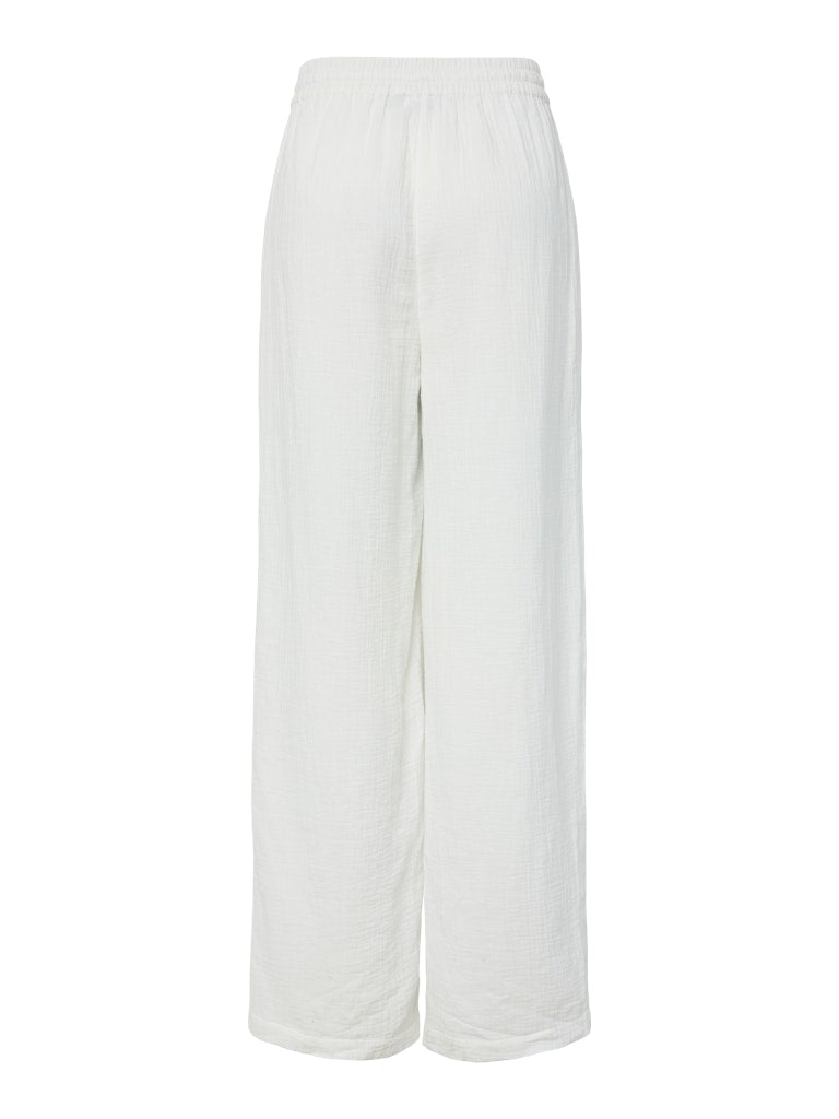 PCSASTINA HW WIDE PANTS - Cloud Dancer