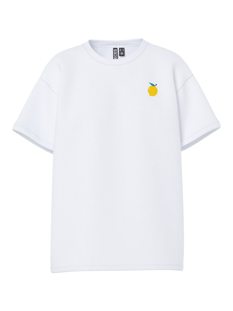 PCALIFI SS OVERSIZE TEE - Bright White/Capri