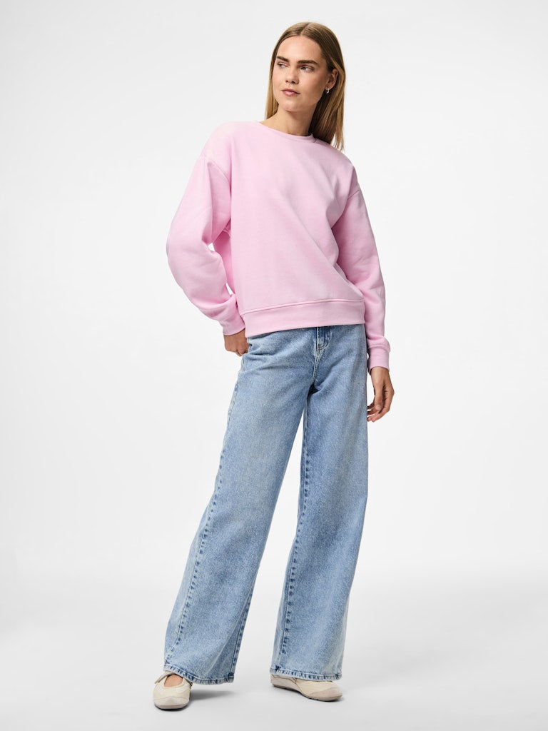 PCCHILLI LS LOOSE SWEAT - Roseate Spoonbill