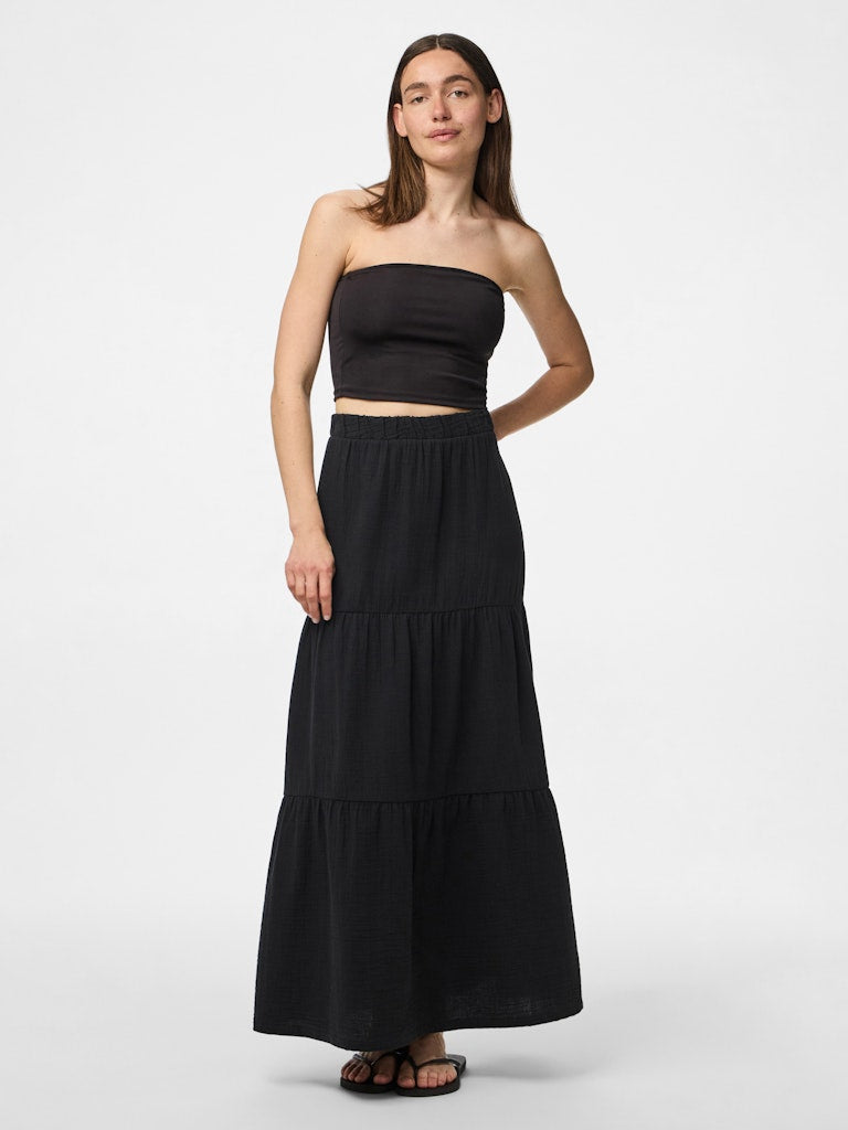PCSIKKA HW MAXI SKIRT - Black
