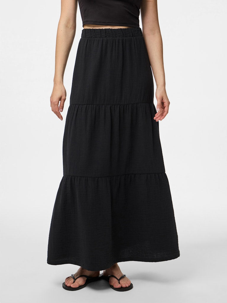 PCSIKKA HW MAXI SKIRT - Black