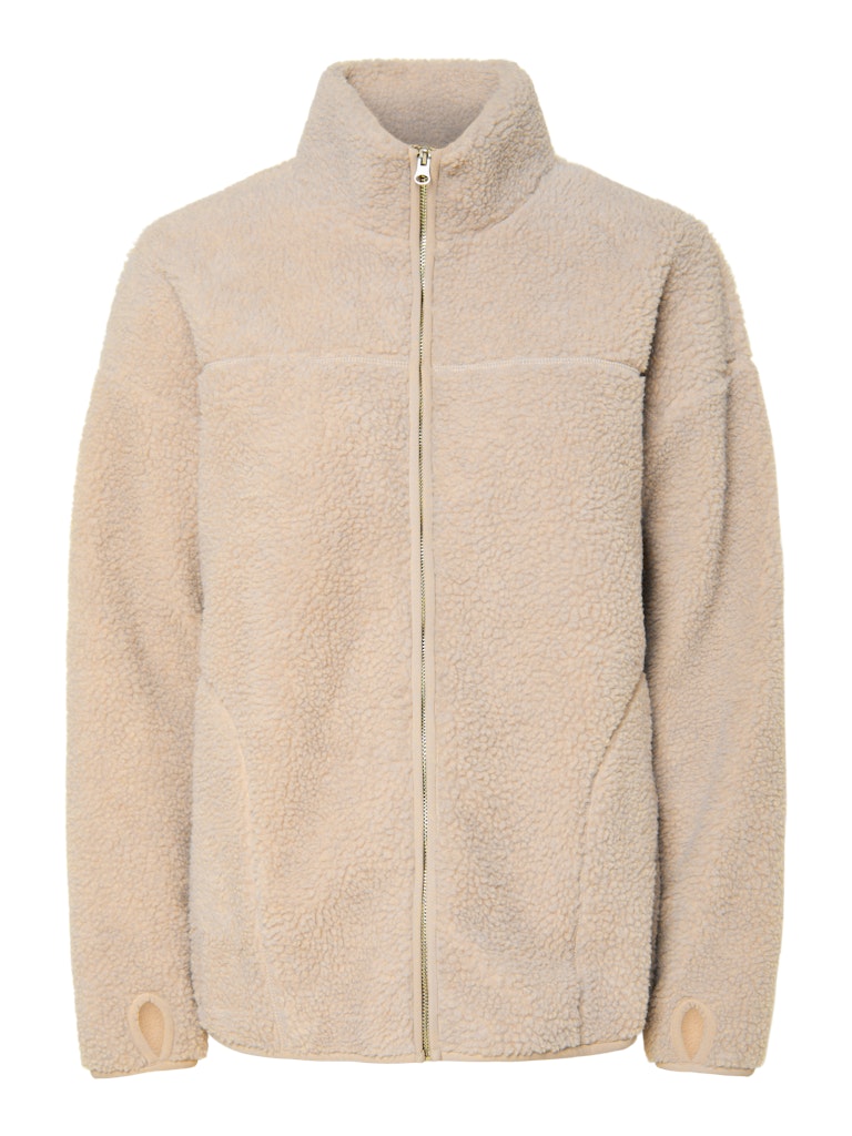 PCSADIA LS TEDDY JACKET - Silver Gray
