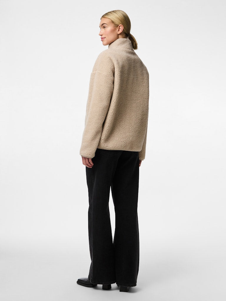 PCSADIA LS TEDDY JACKET - Silver Gray