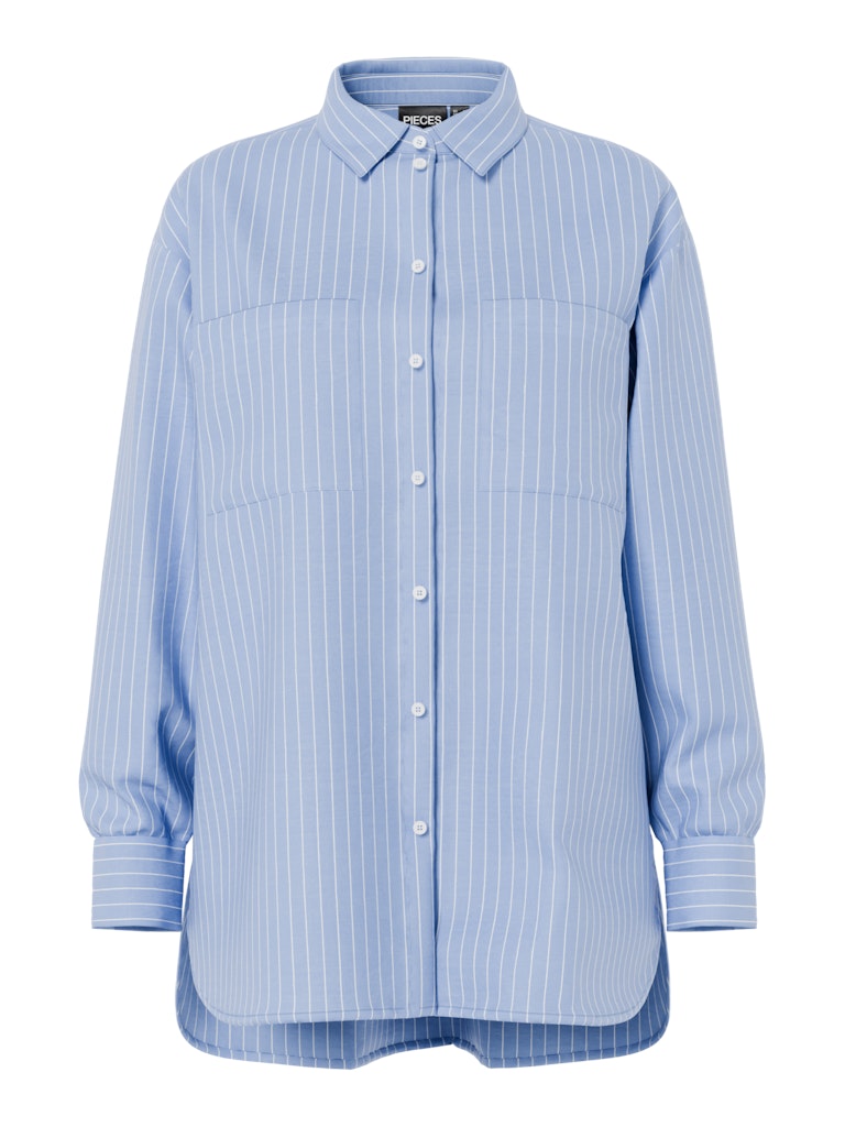 PCMELIA LS LOOSE SHIRT - Blue/White