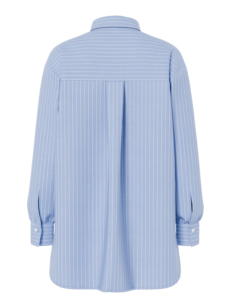 PCMELIA LS LOOSE SHIRT - Blue/White