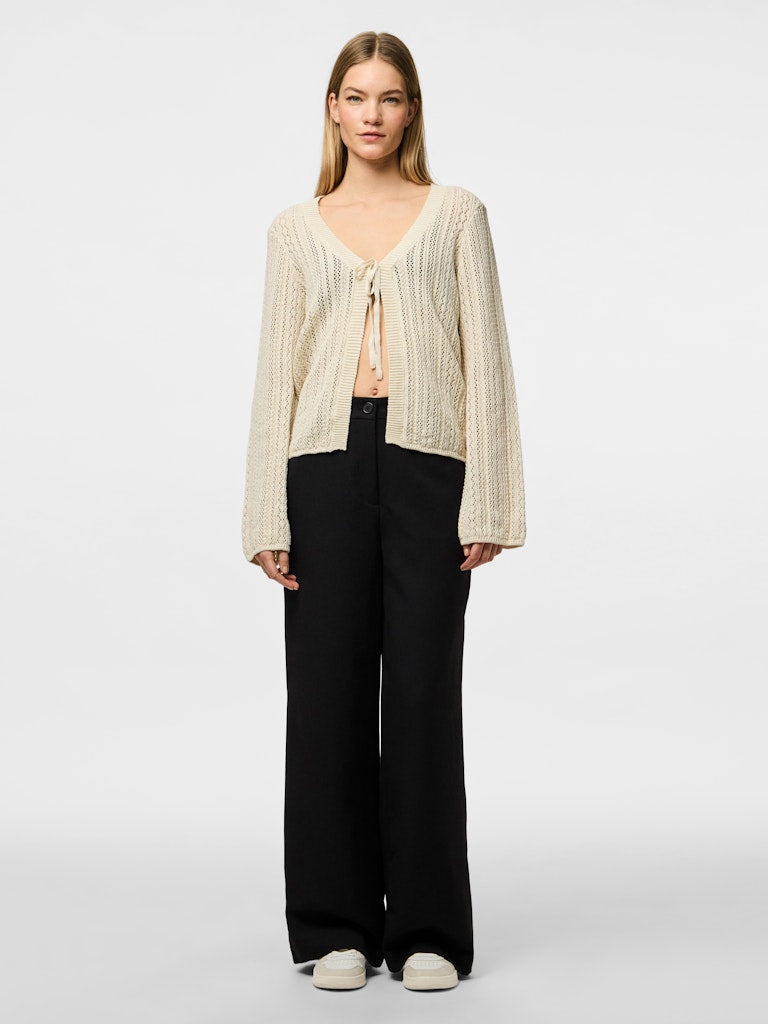 PCNUKA LS KNIT CARDIGAN - Birch