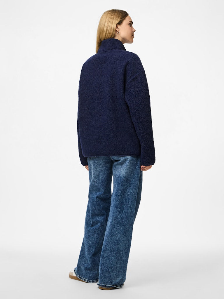 PCSADIA LS TEDDY JACKET - Maritime Blue
