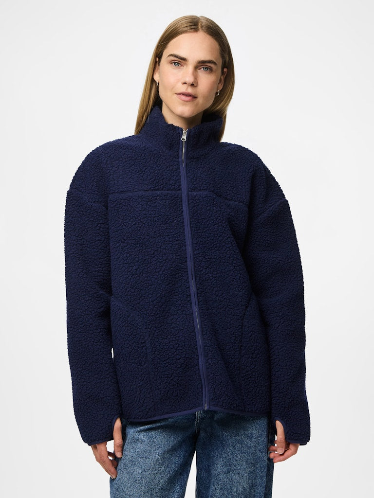 PCSADIA LS TEDDY JACKET - Maritime Blue