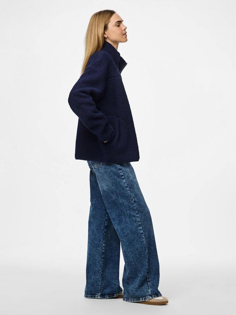 PCSADIA LS TEDDY JACKET - Maritime Blue