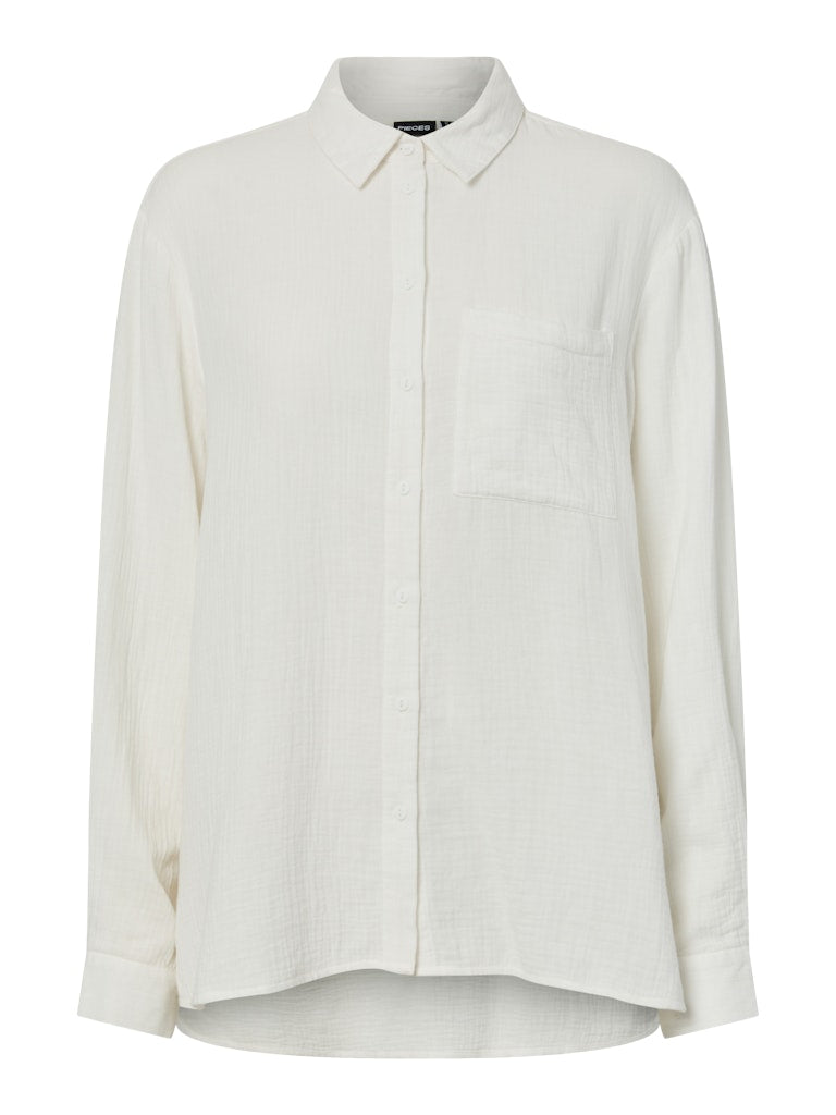 PCSASTINA LS SHIRT - Cloud Dancer